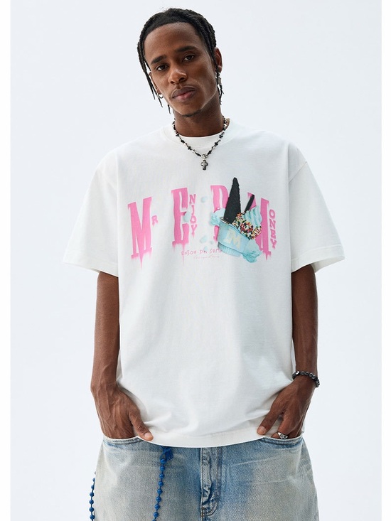 MEDM Other - MEDM Mr. Enjoy Da Money Ice Cream Series Print Tee, Unisex Size Small